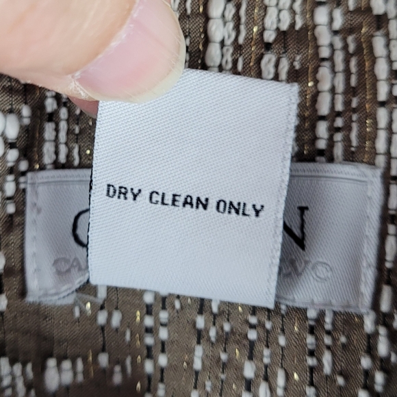 Carmen Marc Valvo Coat Womens M‎ Brown/Metallic Tapestry Round Collar Car - Picture 6 of 10